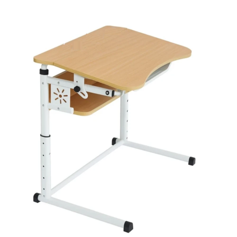 Стіл учнівський одномісний з полицею ЛДСП та регулюванням кута нахилу стільниці № 4-7 (7916) МЕБЛІ ТЕХНОСТИЛЬ